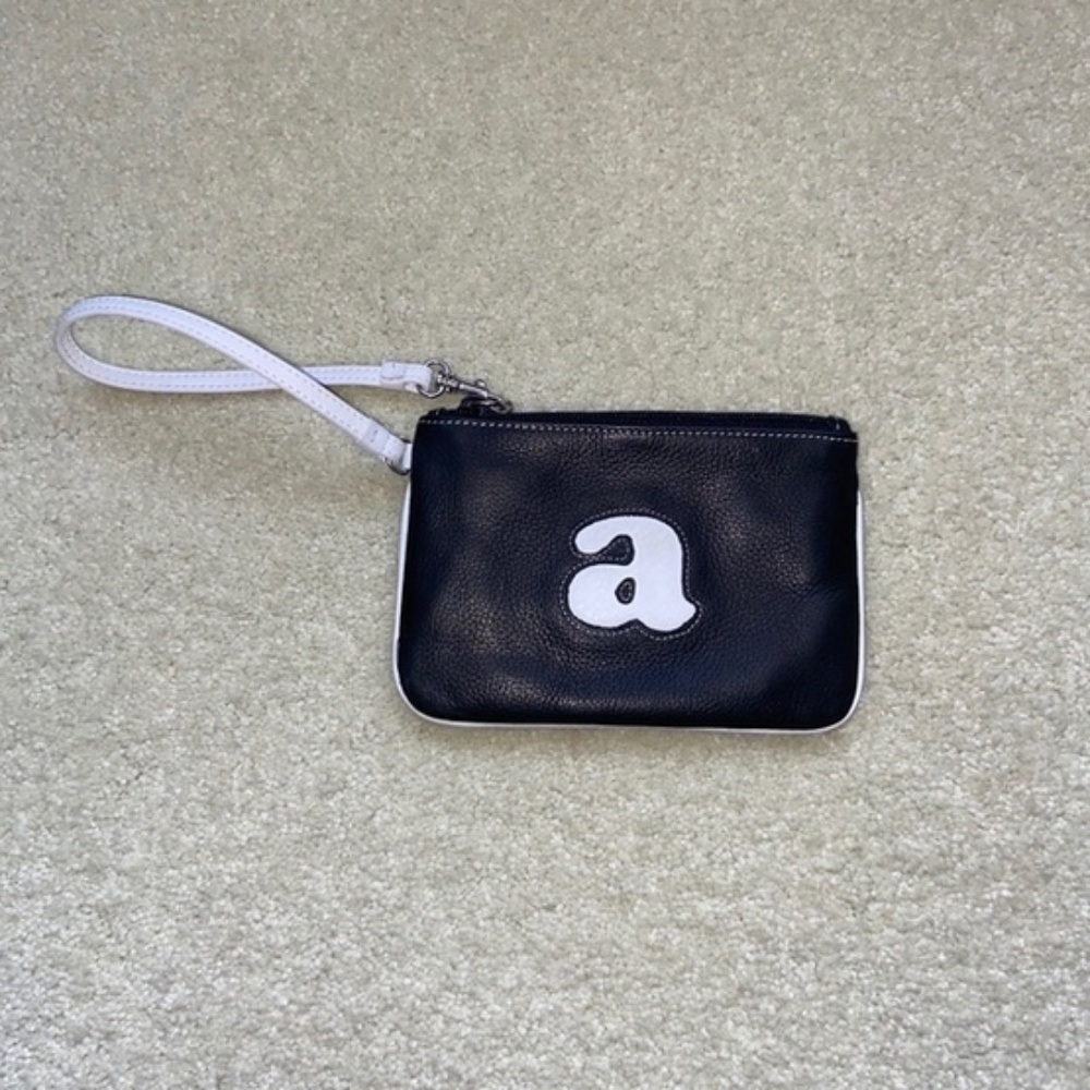 Wilson Leather "A" Initial Wristlet